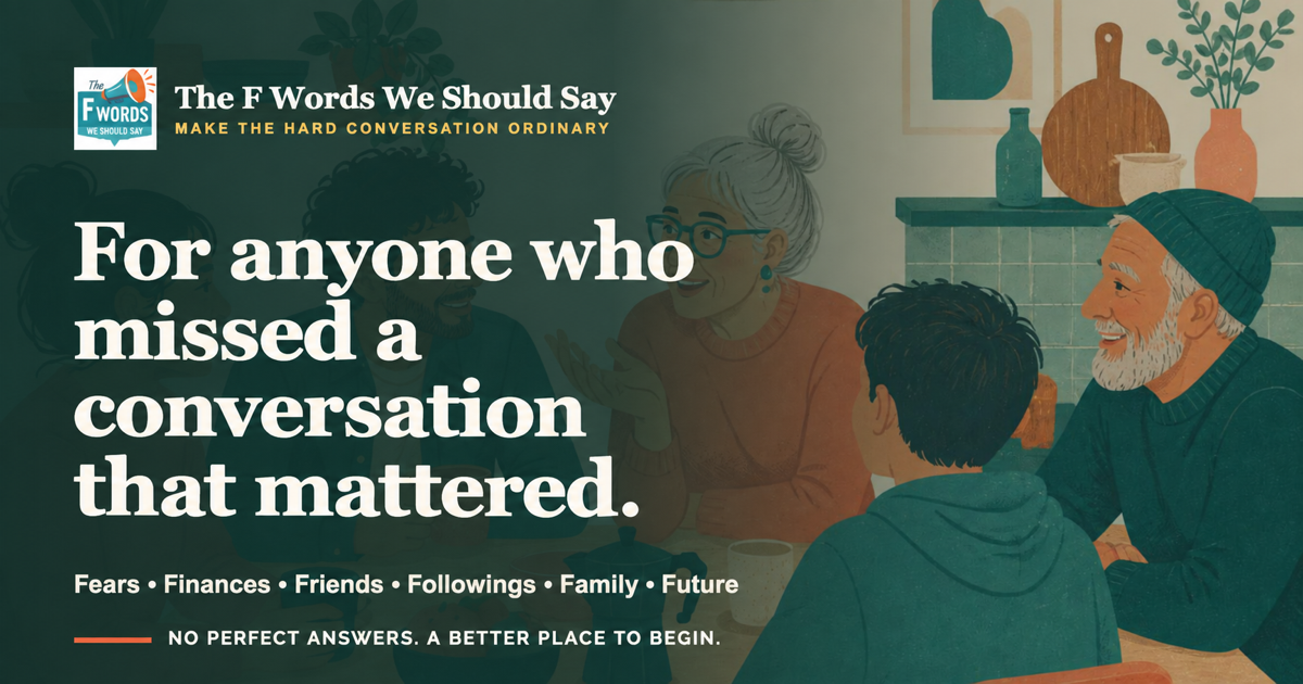 The F Words We Should Say sharing graphic